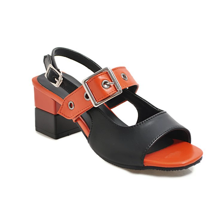 2021 Европейская и американская внешняя торговля, трансграничные модные сандалии с открытым носком, новые женские туфли на высоком каблуке, Женская обувь в Корейском стиле, на среднем каблуке