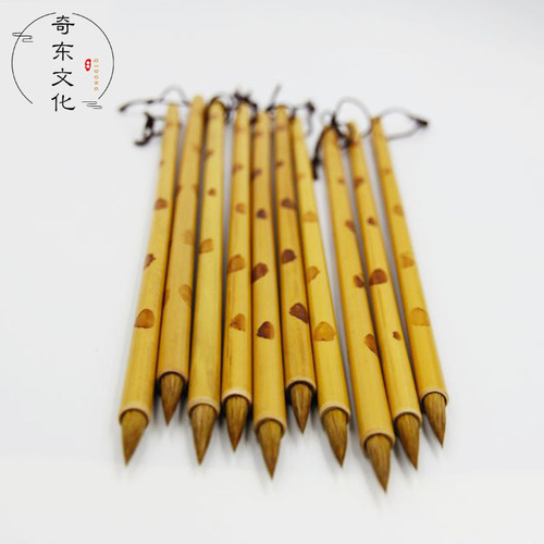 Traditional handmade wolf-hair small regular script brush, sutra hook line pen, bamboo pen holder, small wolf hair brush, wholesale for beginners