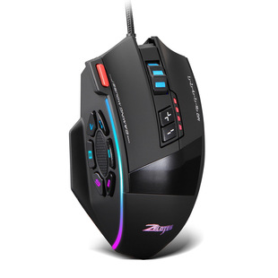 ZELOTES master Press gun game mouse macro RGB streamer ticker mouse laser Creative mouse