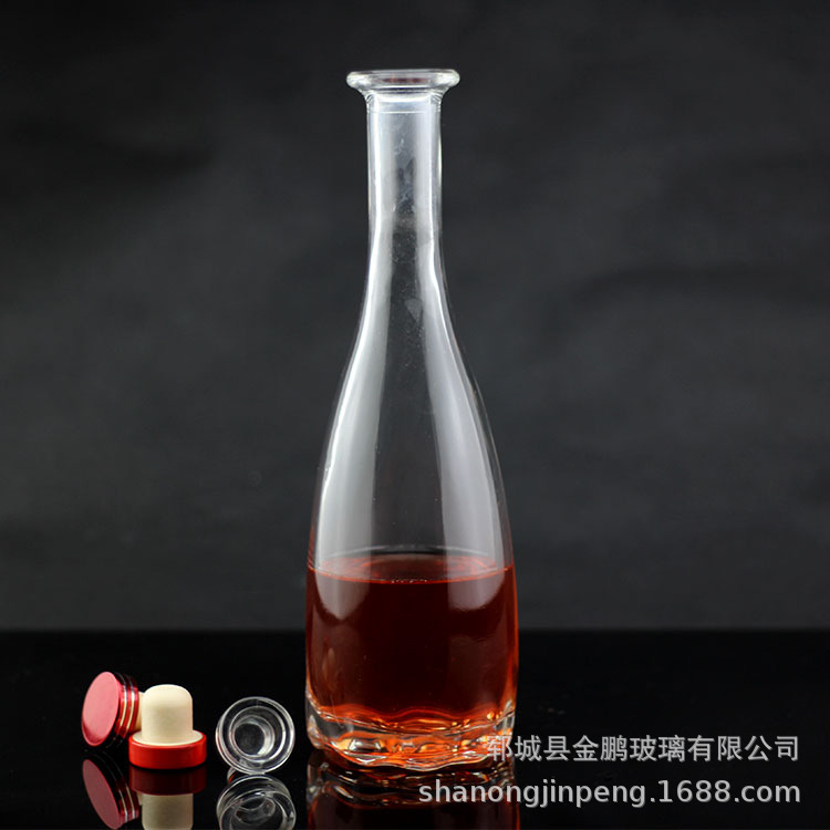 酒瓶厂家定制500ml果酒饮料玻璃瓶配螺纹铝盖