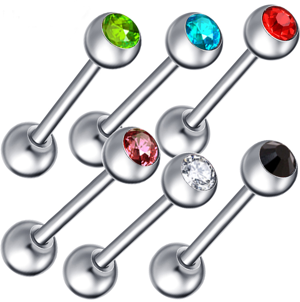 16G labret stud size and finish detail