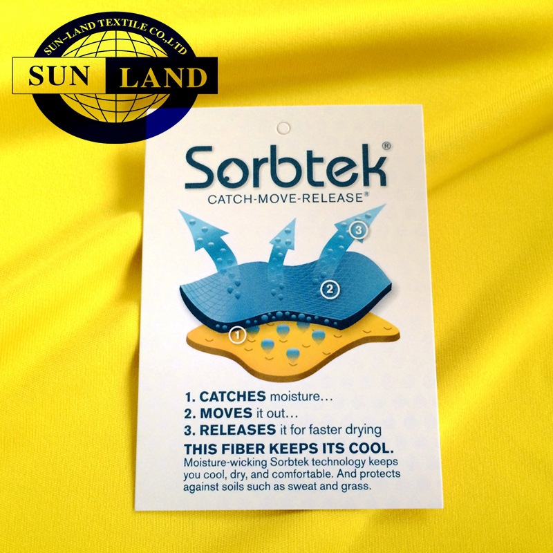 美国Sorbtek授权速干双面布 75D28针吸湿排汗平布 运动足球面料