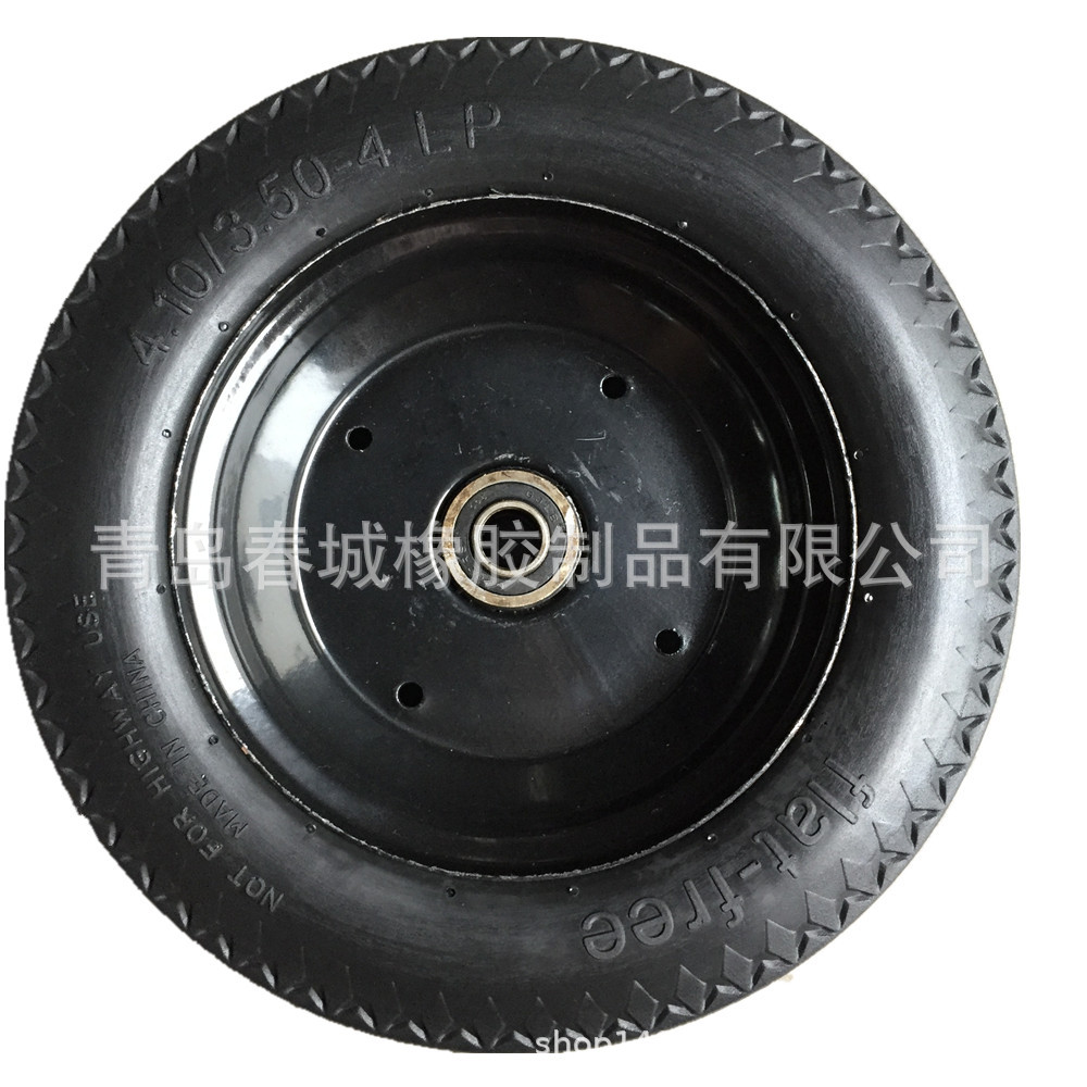 厂家直供350-4 10寸耐用pu发泡轮 PU手推车轮胎 聚氨酯实心轮胎