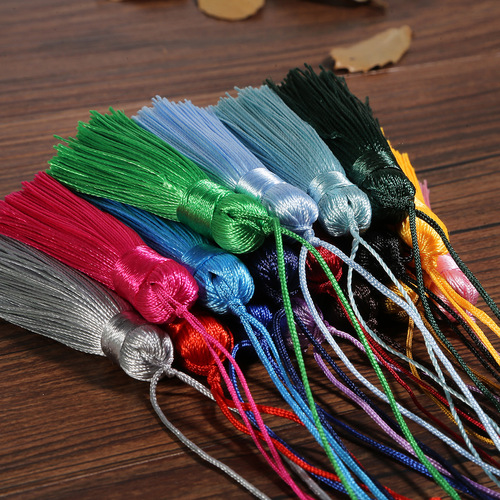 Retro short and plump tassel earring pendant decoration hanger tassel, ancient style DIY material fan-shaped bookmark curtain small tassel