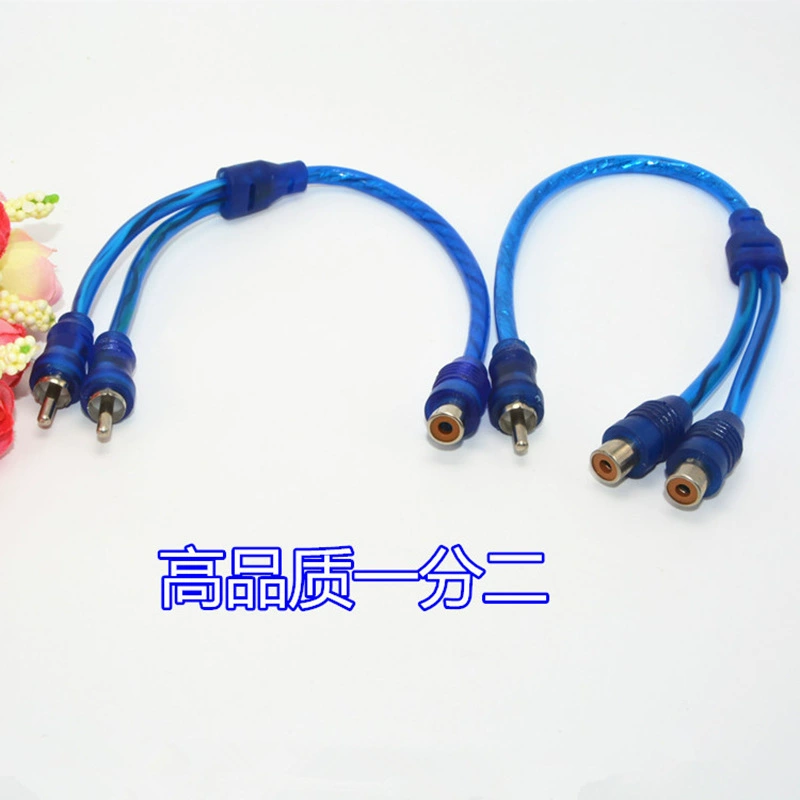 Автомобильный аудиопровод RCA одна-две сигнальные линии усилителя мощности линия один мужчина два женщины аудио линия одна женщина два мужчины