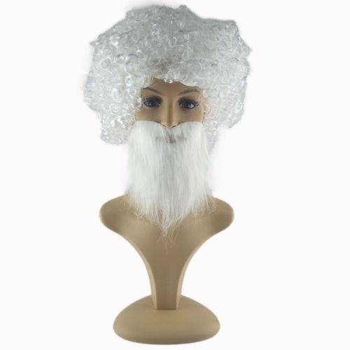 Halloween Party Lineup Brown Bearded + Wig Set Black Wig Set White Christmas Bearded Set