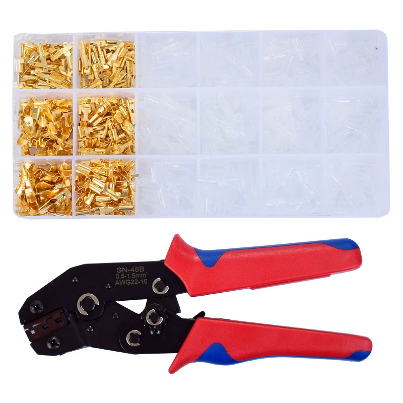 Клещи для обжима клемм вставьте Пружинные Клещи для обжима клемм с храповым механизмом Клеммные Клещи для обжима клемм зажим SN48B костюм