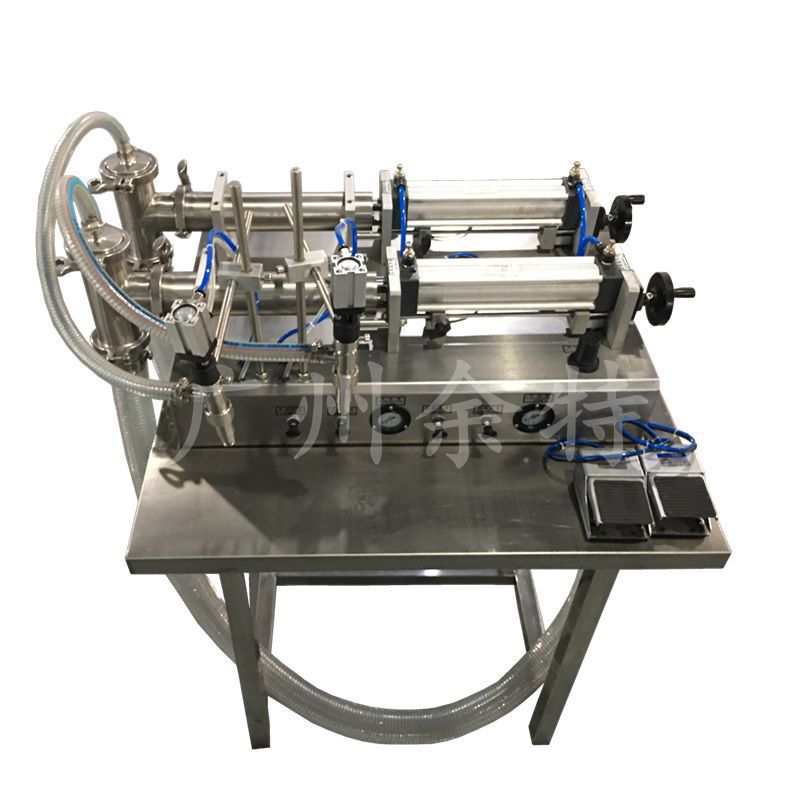 工厂直供半自动卧式气动双头液体灌装机 化妆品食品药剂灌装机