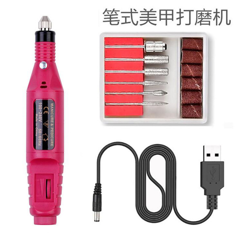 Pulidor de uñas USB caliente transfronterizo tipo pluma pulidor de uñas eléctrico removedor de esmalte de uñas