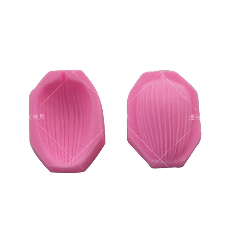 Simulación flor fondant herramienta Lotus 4-piece conjunto hoja de silicona molde textura morir pastel molde al por mayor