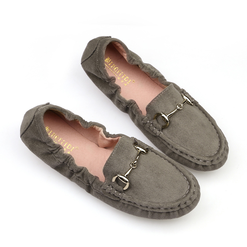 Mocasines para mujeres 2023 primavera y otoño estilo coreano versátil más tamaño de fondo suave zapatos planos para mujeres embarazadas zapatos de trabajo negro 41-43