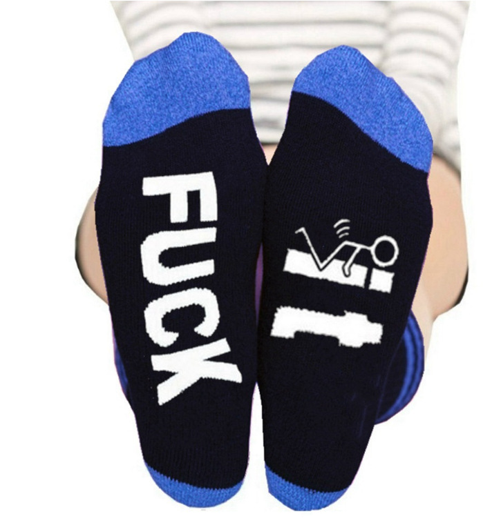 Men's Fashion Letter Cotton Crew Socks A Pair display picture 4