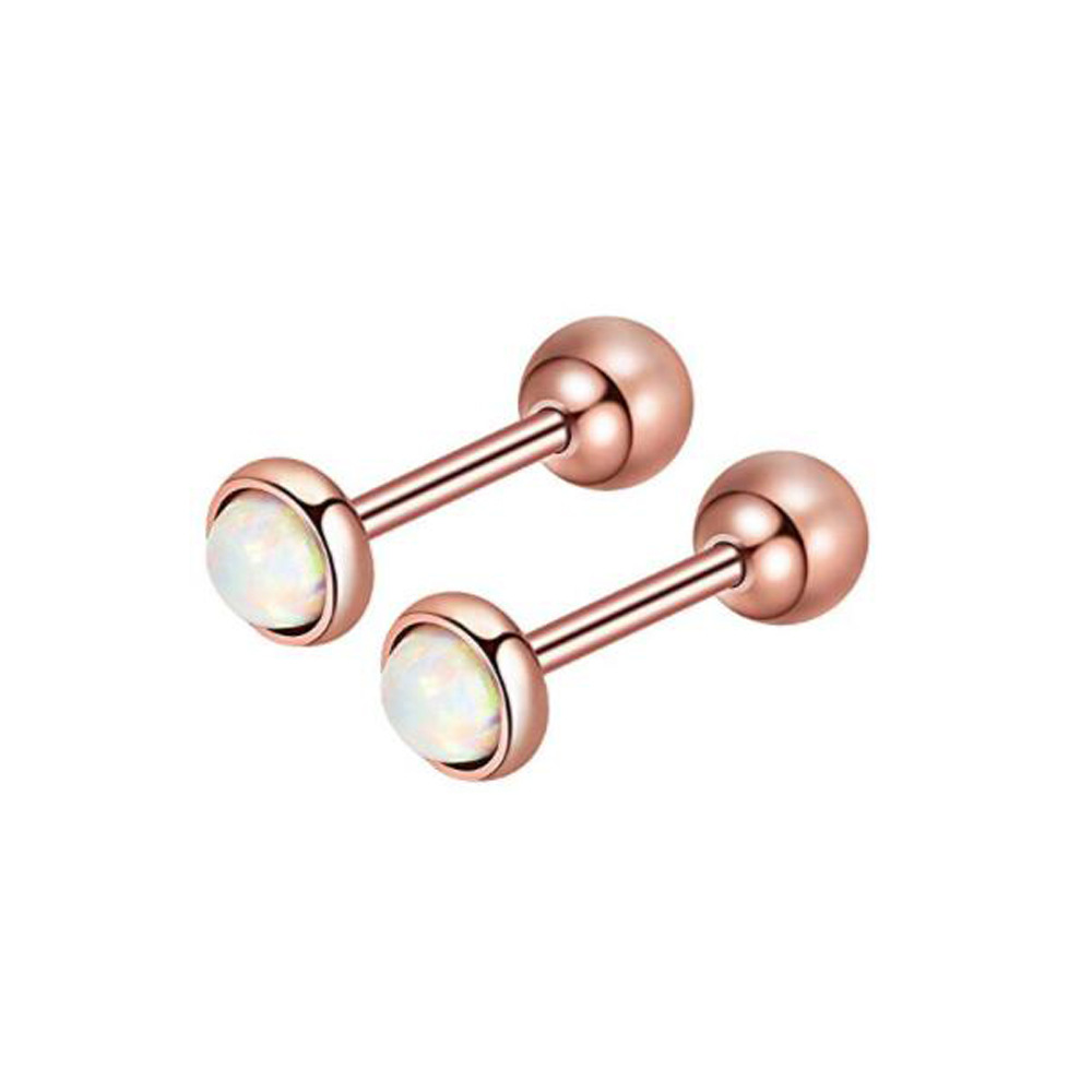 Style Simple Géométrique Acier Inoxydable Incruster Zircon Boucles D'oreilles 1 Pièce display picture 16