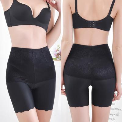 收腹安全褲防走光女夏薄款冰絲無痕高腰提臀塑身塑形打底平角內褲