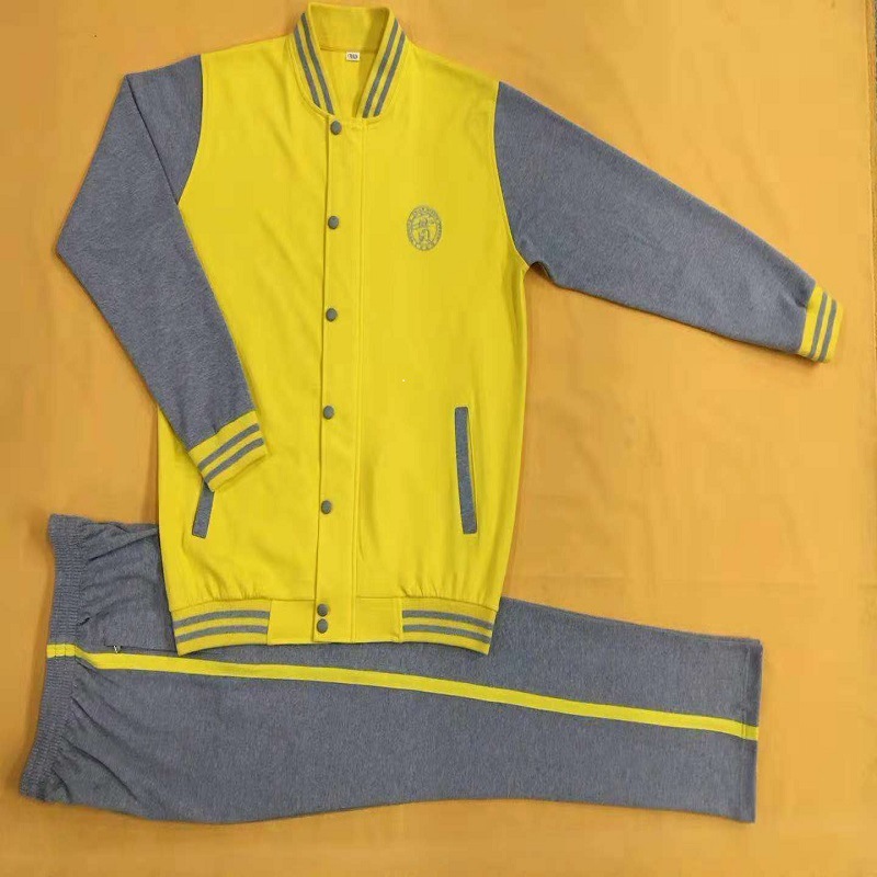 运动套装男女款针织校服中学生班服批发开衫清仓工作制服棉两件套|ms