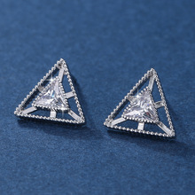 韩国新款气质简约三角形耳环个性几何型耳钉女ins风耳坠女