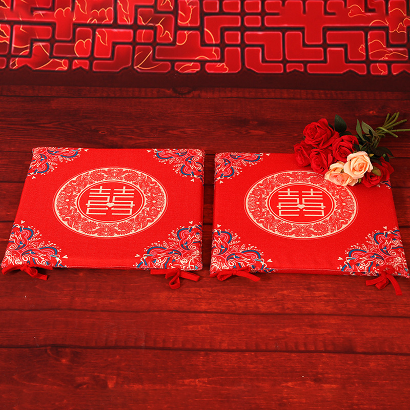 结婚坐垫婚庆用品婚礼用品新婚新人敬父母拜堂跪垫靠垫座垫婚礼垫