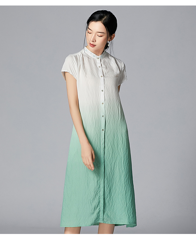 Robe femme WEN DONG en Coton et lin - Ref 3335922 Image 8