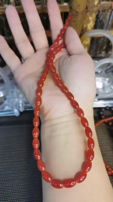 新疆純天然瑪瑙米珠5*7mm