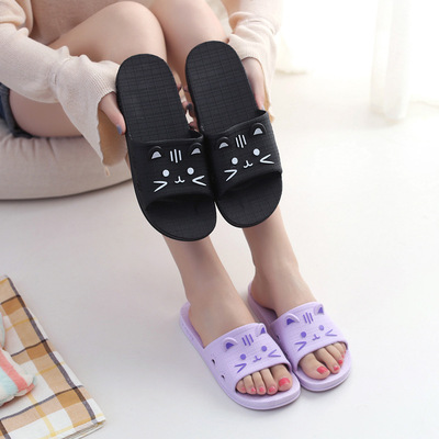 拖鞋女夏季家用情侣家居室内可爱浴室洗澡卡通凉拖鞋男|ru