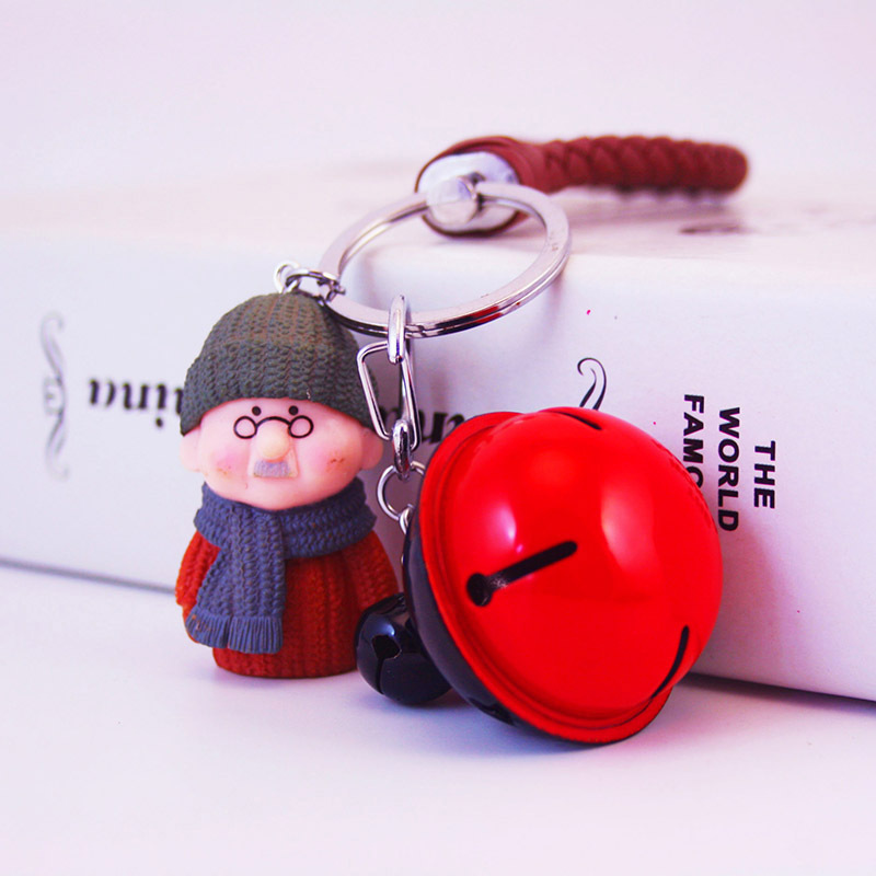 Cool Xi jewelry grandpa grandma Bell key chain key chain pendant