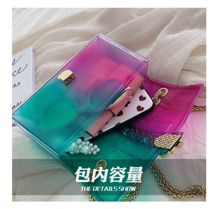 Fashion Transparent Candy Color Chain Messenger Bag display picture 31