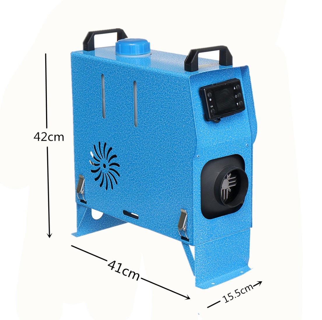 蓝色驻车一体车载家用空气加热器 一体式柴油暖风机