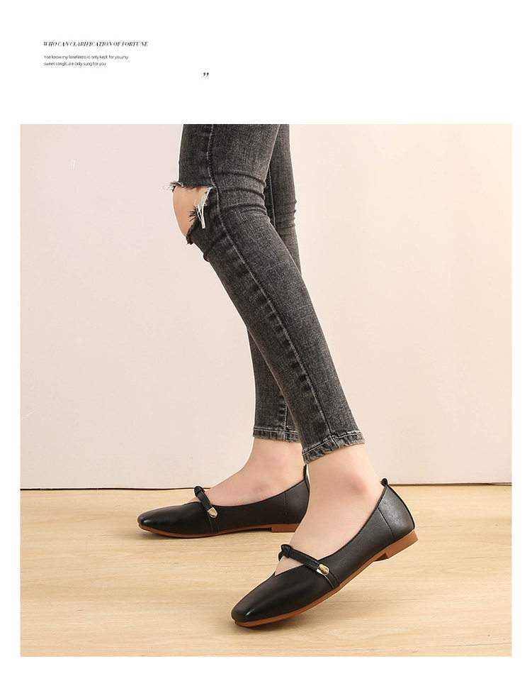 Giày búp bê nữ mũi vuông đế bệt gót thấp 1-3 cm, giày mary jane cổ thấp size lớn — Màu nâu N1-62, Màu đen N1-62, N1-62 Màu mơ chi tiết 13