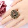 Xinjiang Bohemia retro color diamond ancient gold is an old ladies ring, the source of the rings of Yiwu jewelry, the source manufacturer A1469