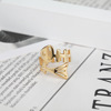 Retro ring suitable for men and women, golden silver accessory, European style, punk style, wholesale