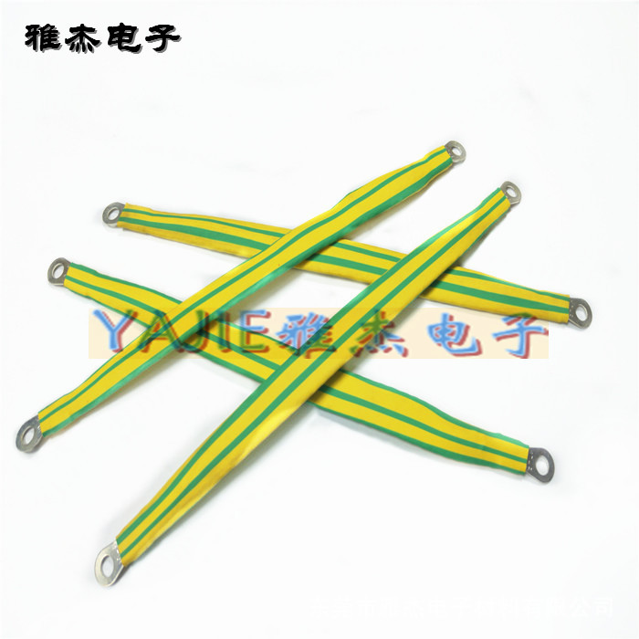 铜编织接地线 黄绿连接铜导线 幕墙防雷铜导线 BVR接地线