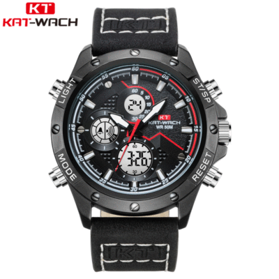 KAT-WACH brand fashion Belt Quartz watch man Foreign trade Explosive money Noctilucent waterproof Electronic watches wholesale