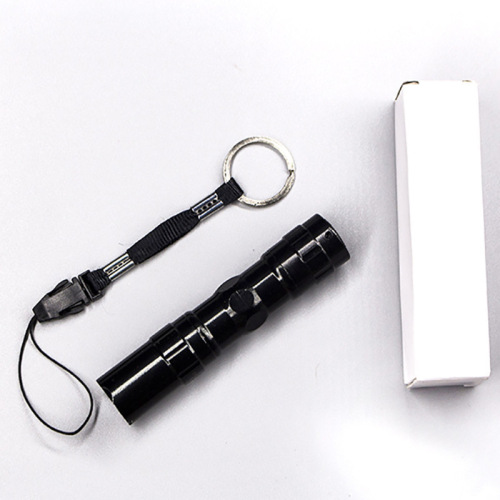Aluminum mini flashlight outdoor emergency lighting gift box flashlight LED light battery white box small flashlight gift