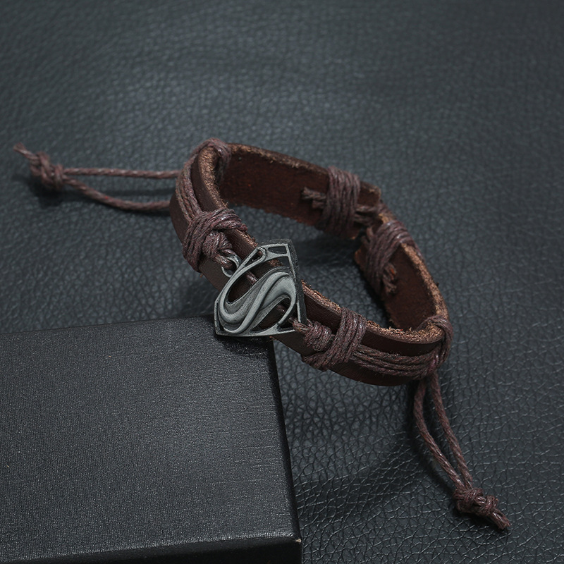 New retro woven leather bracelet simple men and women leather bracelet jewelry