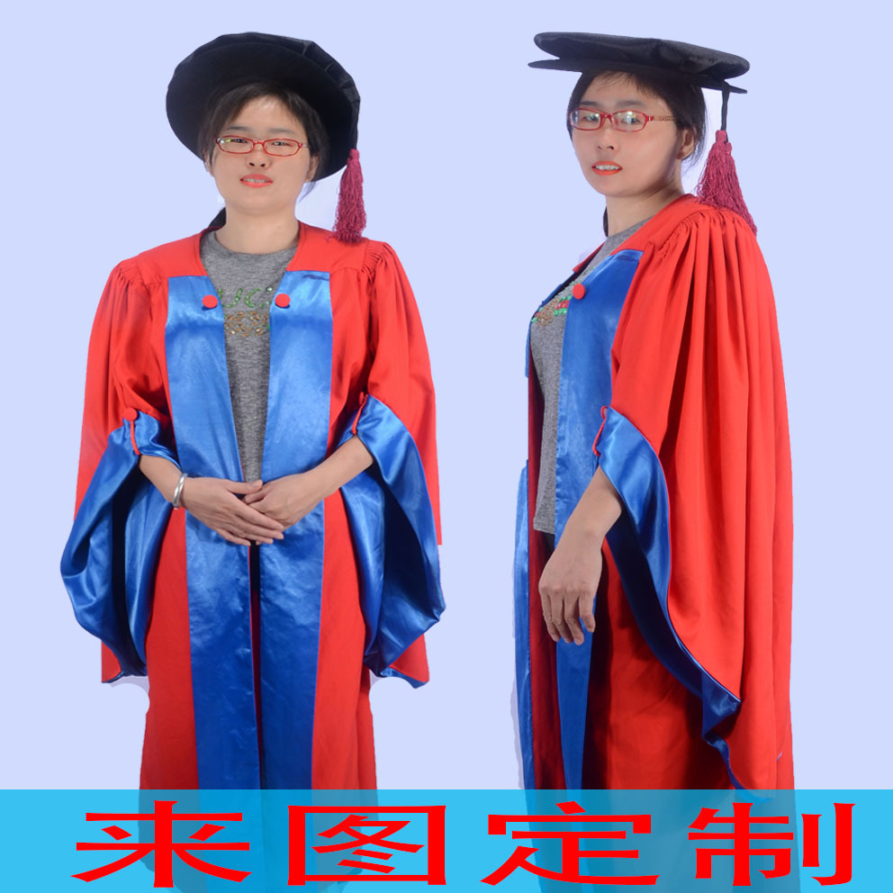 美国大学毕业服学位服博士袍美式硕士服接受来图定制加工学士服