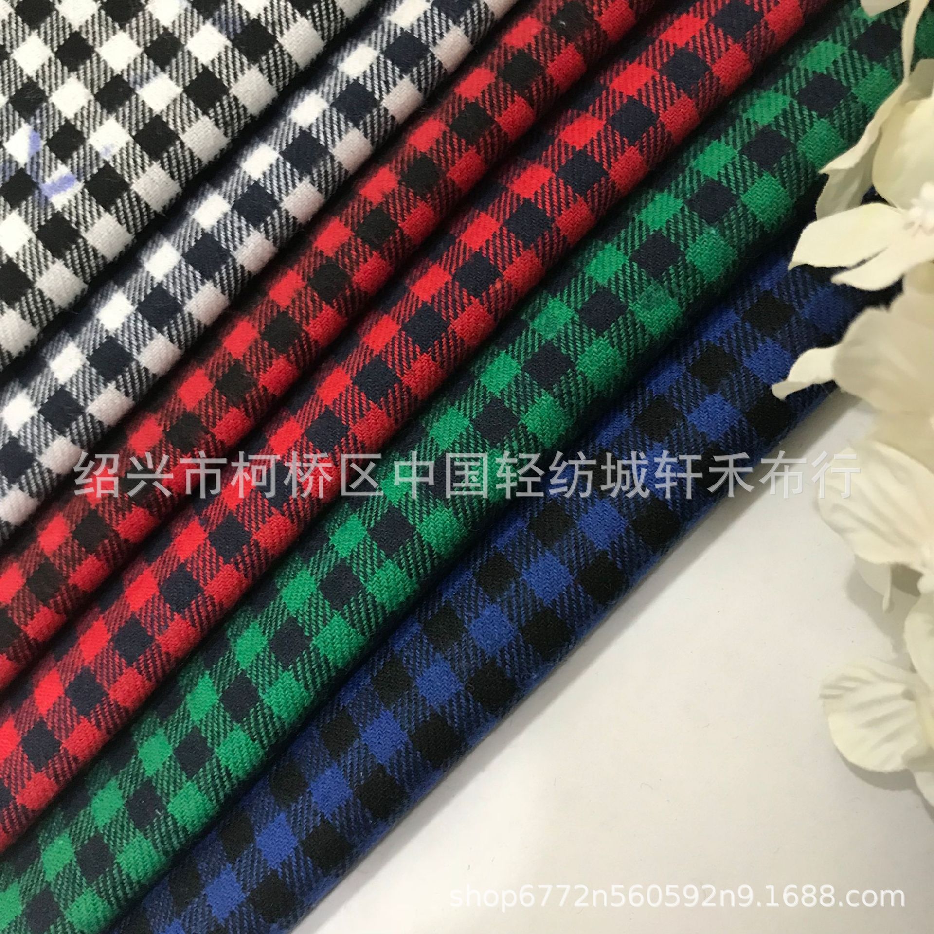 0.5公分色织全棉格子布21支磨毛拉绒布 男女童装衬衫饰品箱装饰布