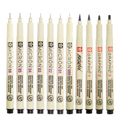 日本櫻花sakura針管筆套裝櫻花防水勾線筆彩色手繪漫畫設計繪圖筆