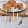 Stainless steel fruit fork titanium golden knife and fork cake dessert dessert knife Mid -autumn moon cake knife fork tableware can be logo