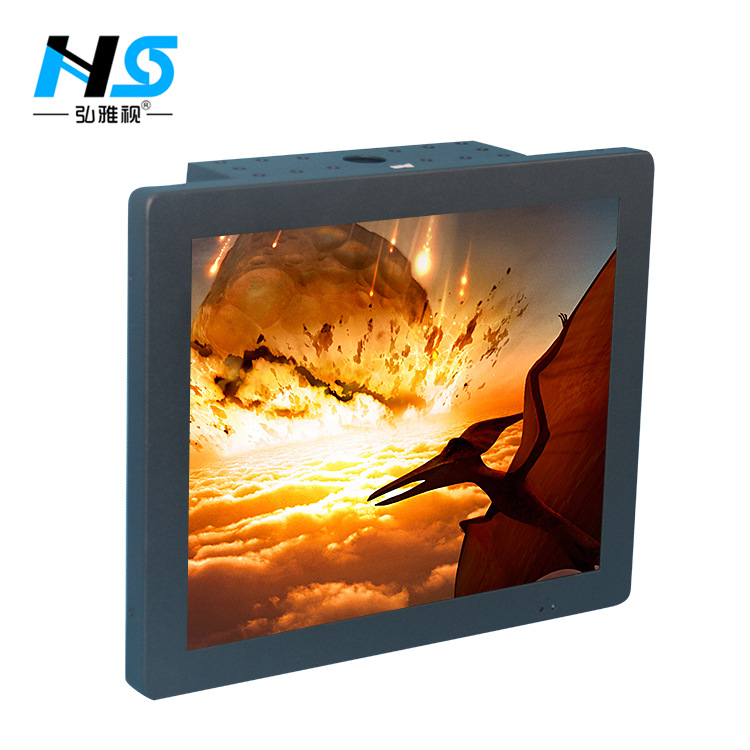 厂家17寸吸顶固定款车载广告机AV HDMI VGA USB输入、广告插播