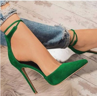 Summer Women's Large Size 40-43 Slide Buckle High Heel Sandals