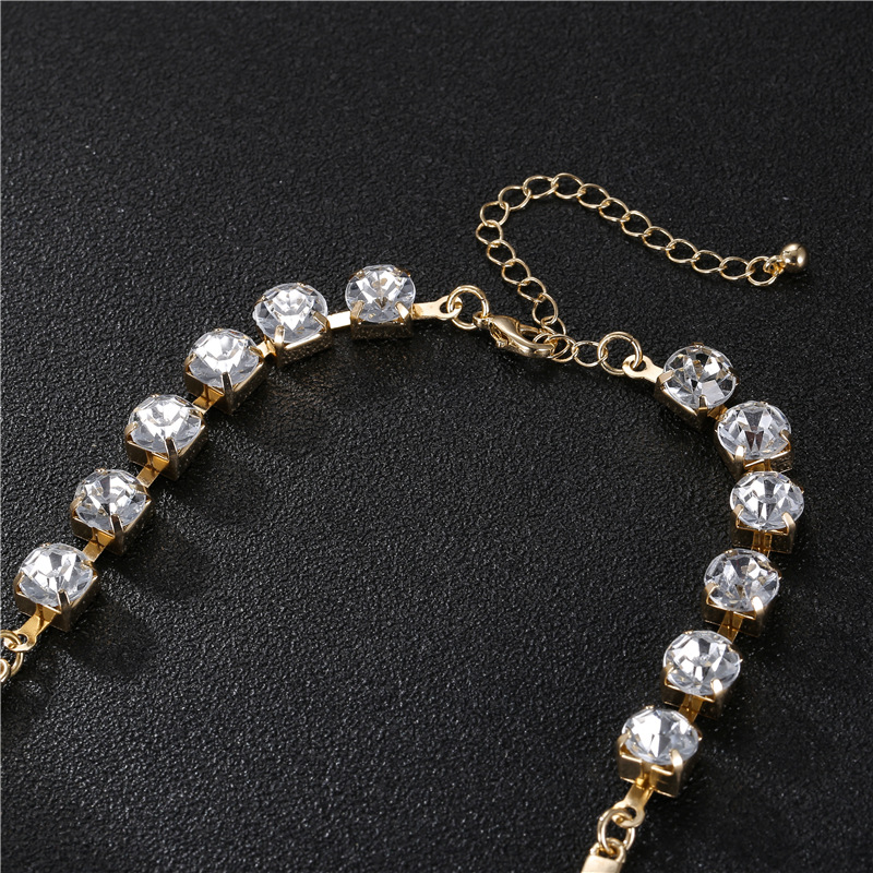 Diamond-studded Geometric All-match Necklace display picture 5