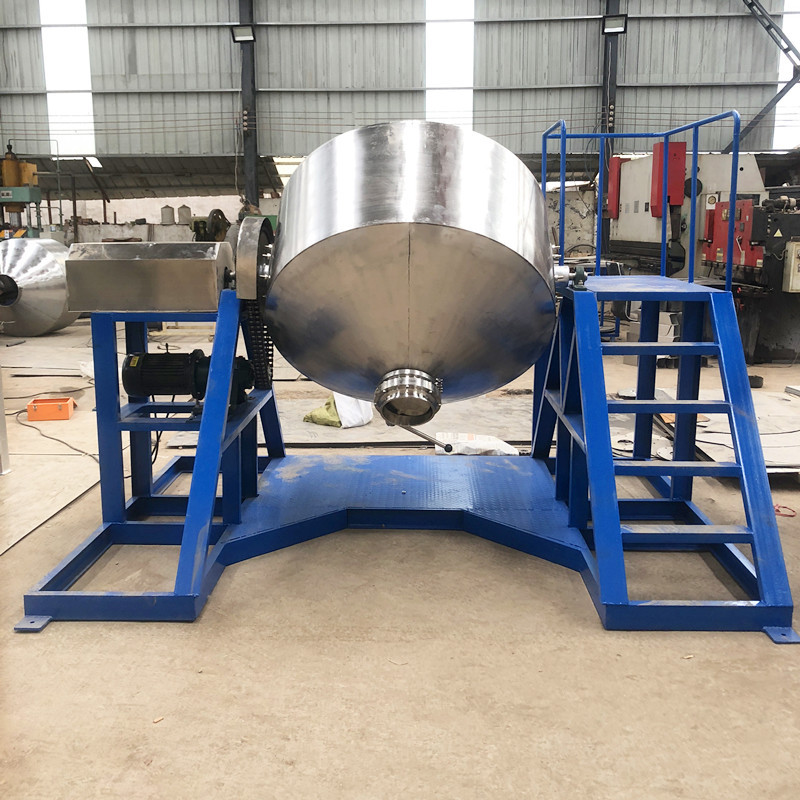 定制大型医药粉剂搅拌机 不锈钢鼓式混合机 自动上料中草药搅拌机