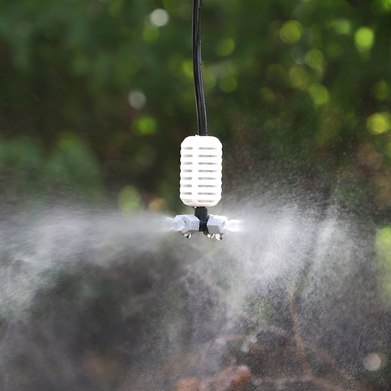 Cruz gris atomizador micro pulverizador de cuatro salidas invernadero crianza de plántulas granja de techo enfriamiento y humidificación sin impuestos