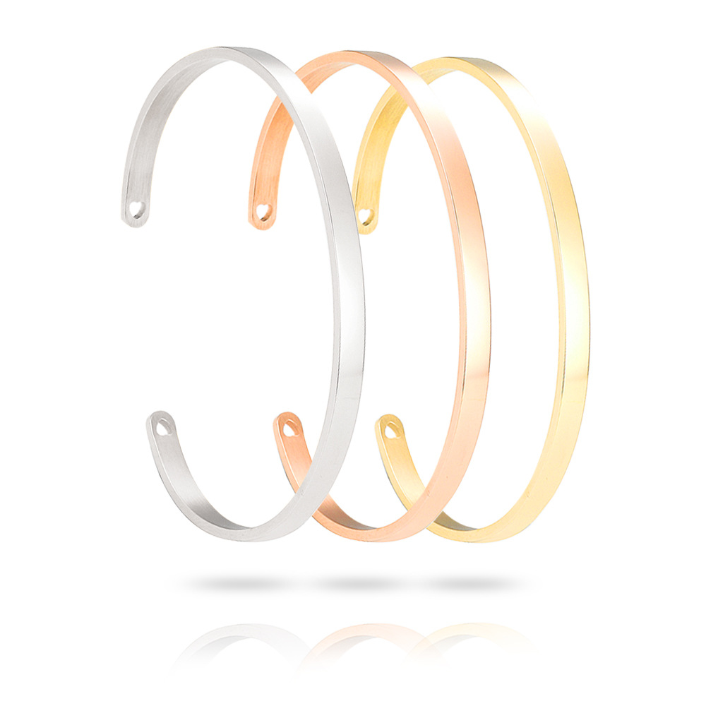 Geometric Pattern Fashion Geometric Stainless Steel Bangle