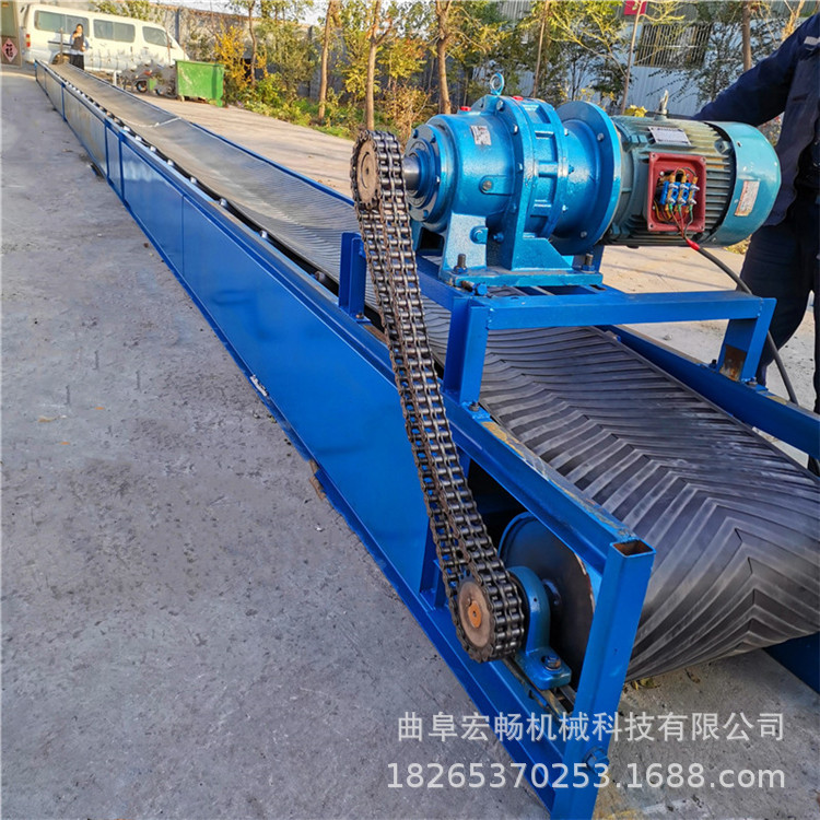 水平30米皮帶輸送機 移動升降裝車卸貨傳送帶