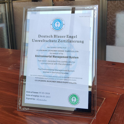 定制10寸LOGO景区印字水晶玻璃A4证书相框合影照奖状礼品相框摆台|ms