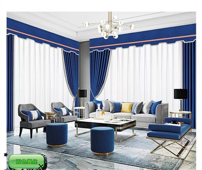 2019新款双色真丝遮光窗帘布现代简约风厂家现货批发支持定制|ru