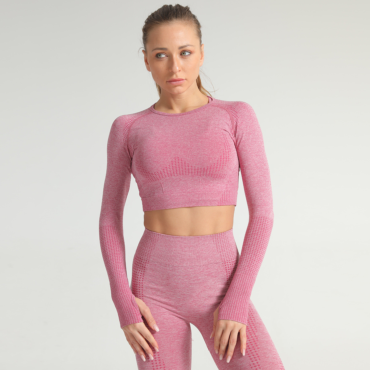 ropa de yoga fitness de secado rápido sin costuras NSLX9028