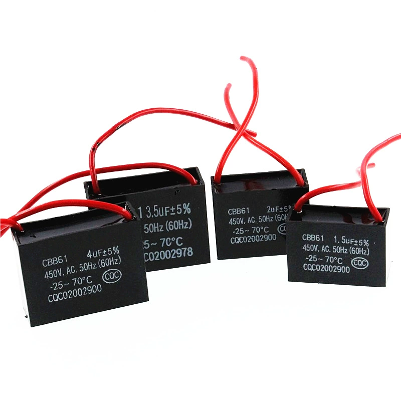 Капацитор запуска CBB61 450V AC 1μF/1.5μF/2μF/3.5μF/4μF/5μF/7μF/8μF