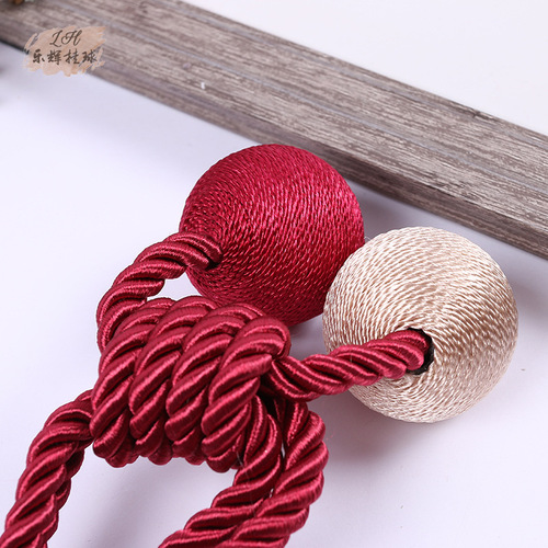 Factory supply modern minimalist double egg ball curtain tie-up home window decoration auxiliary binding belt curtain tie-up